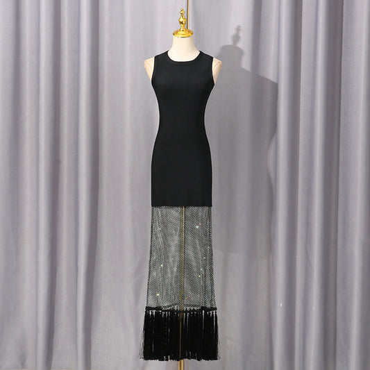 Women's Phantom Round Neck Sleeveless Long Dress Dresses