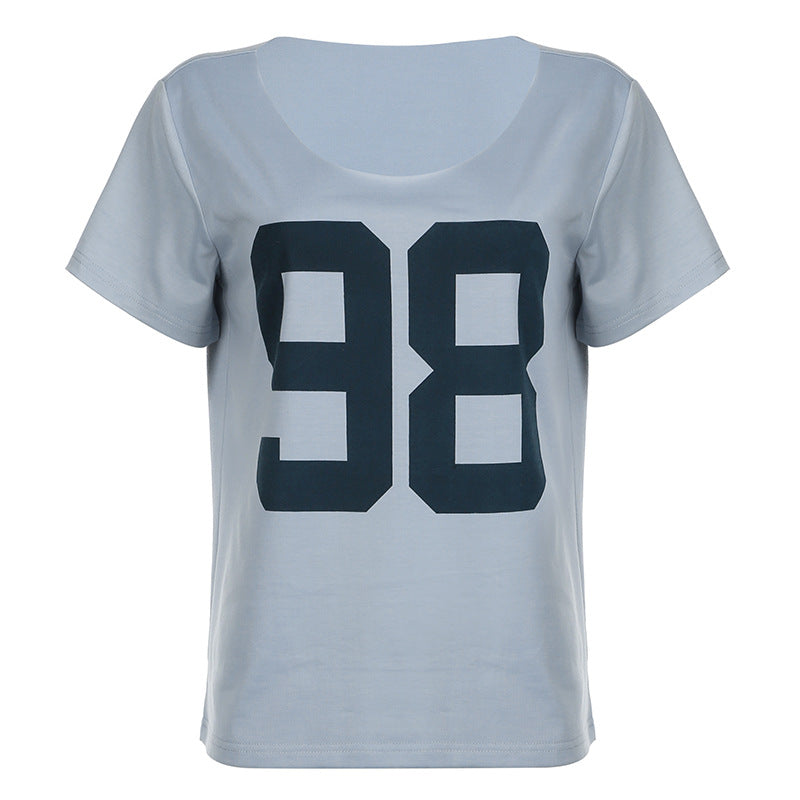 Print Loose Short-sleeved T-shirt Summer Hot Blouses