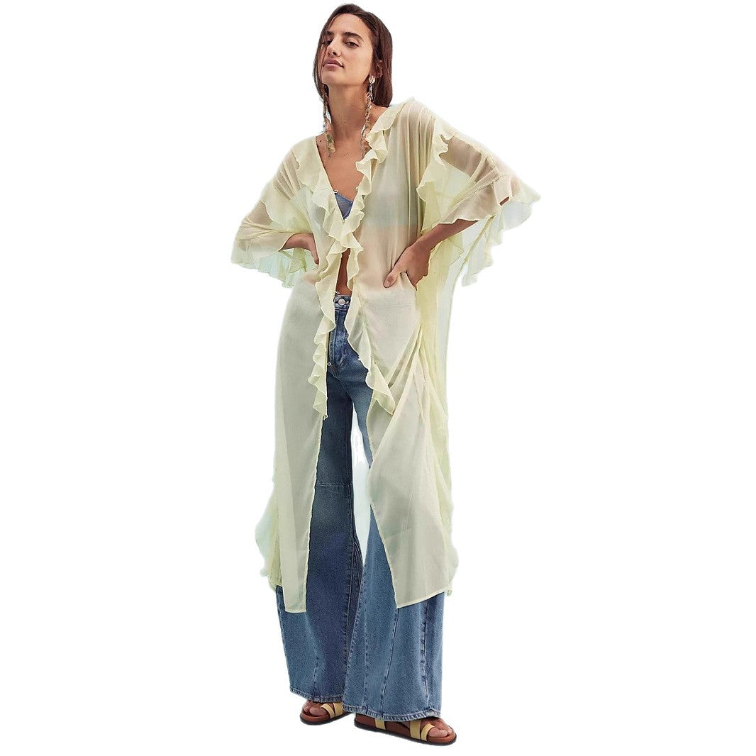 Women's Sweet Peach Summer Vacation Style Irregular Blouses