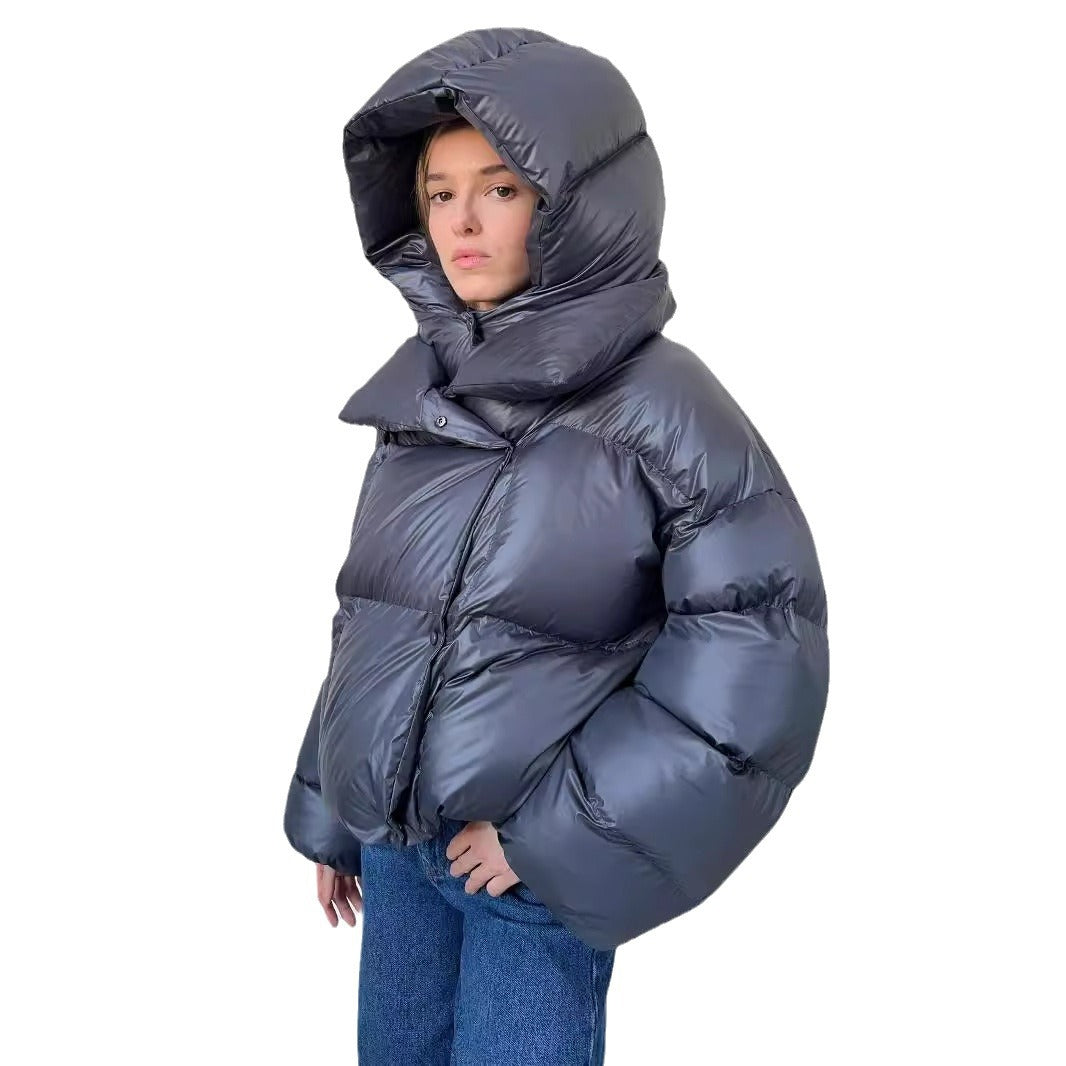 Women's Winter Bread Trendy Personality Street Hood Coats