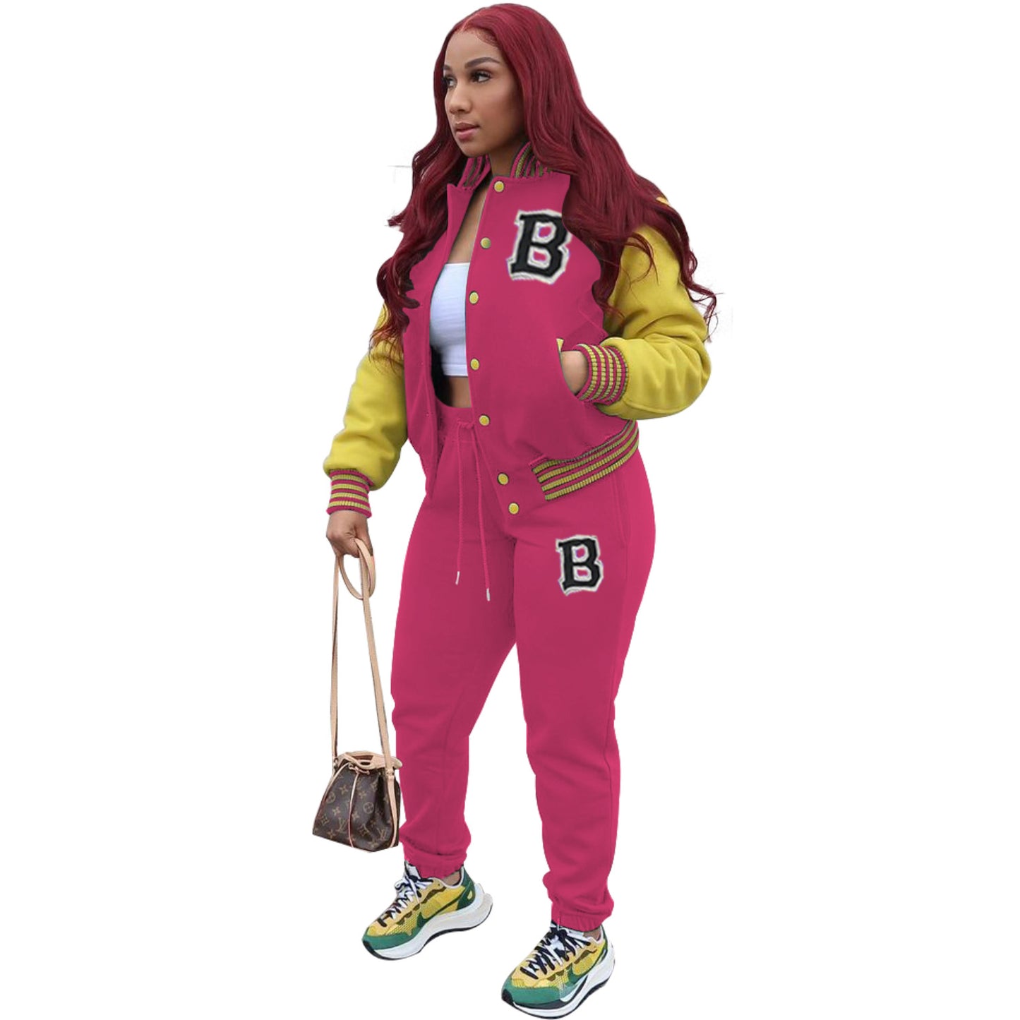 Charming Creative Baseball Set Letter Two-piece Suits