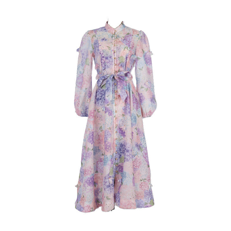 Catwalk Design Sense Hanging Flower Long Dresses