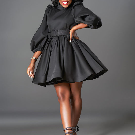 Women's Fashion Graceful Puff Sleeve Temperament Dress