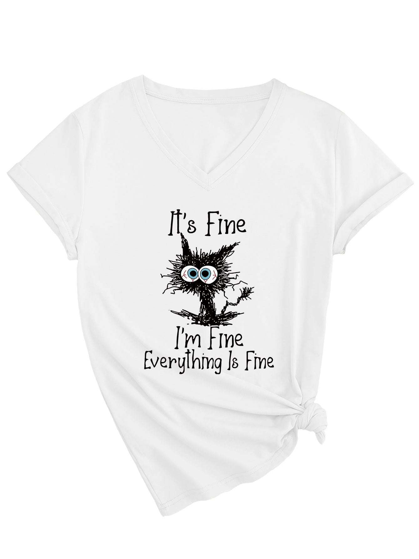 Women's Casual Versatile Fun Sleeve T-shirt Base Blouses