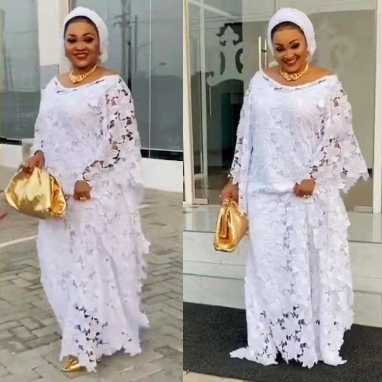 Sleeve Lace Loose Robe African Dress Dresses