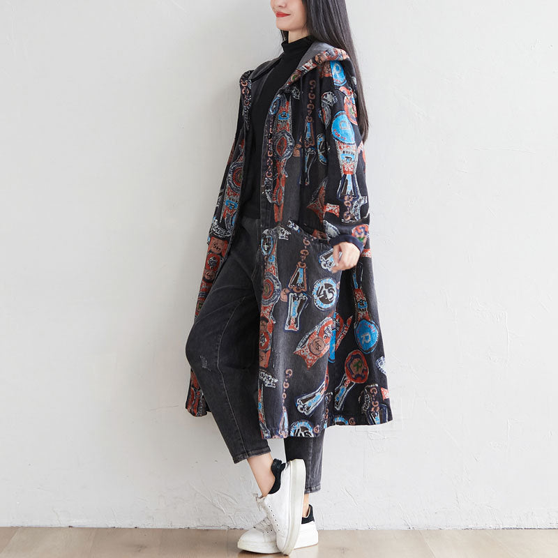 Women's Long Anorak A- Line Washed Do Coats