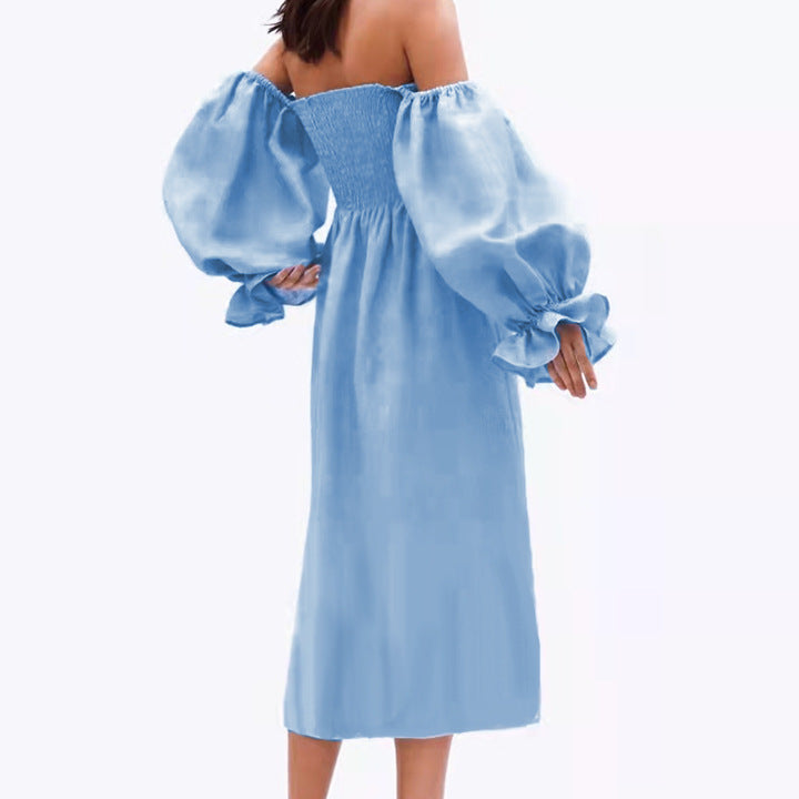 Pretty Charming Classic Puff Sleeve Smocking Dress