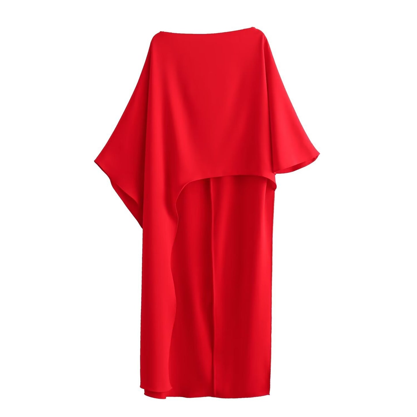 Women's Autumn Lazy Versatile Asymmetric Cape Casual Dresses