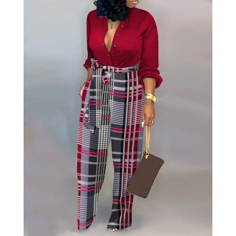 Women's Loose High Waist Casual European Jumpsuits