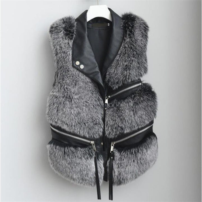 Women's Unique Trendy Faux Fox Fur Coats