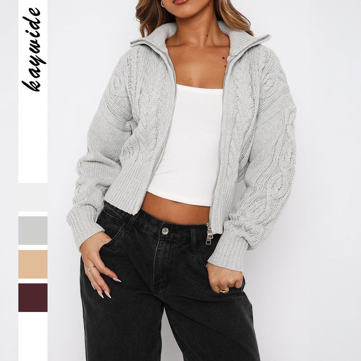 Women's Simple Fashion Long Sleeve Solid Color Women's Sweater