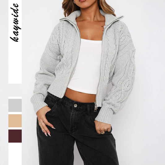 Women's Simple Fashion Long Sleeve Solid Color Women's Sweater