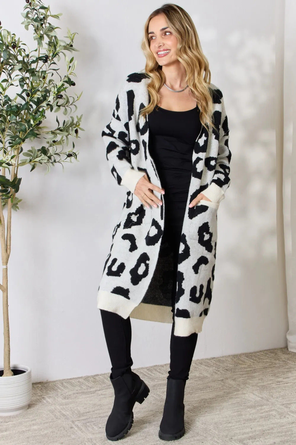 Women's Autumn Leopard Print Long For Sweater