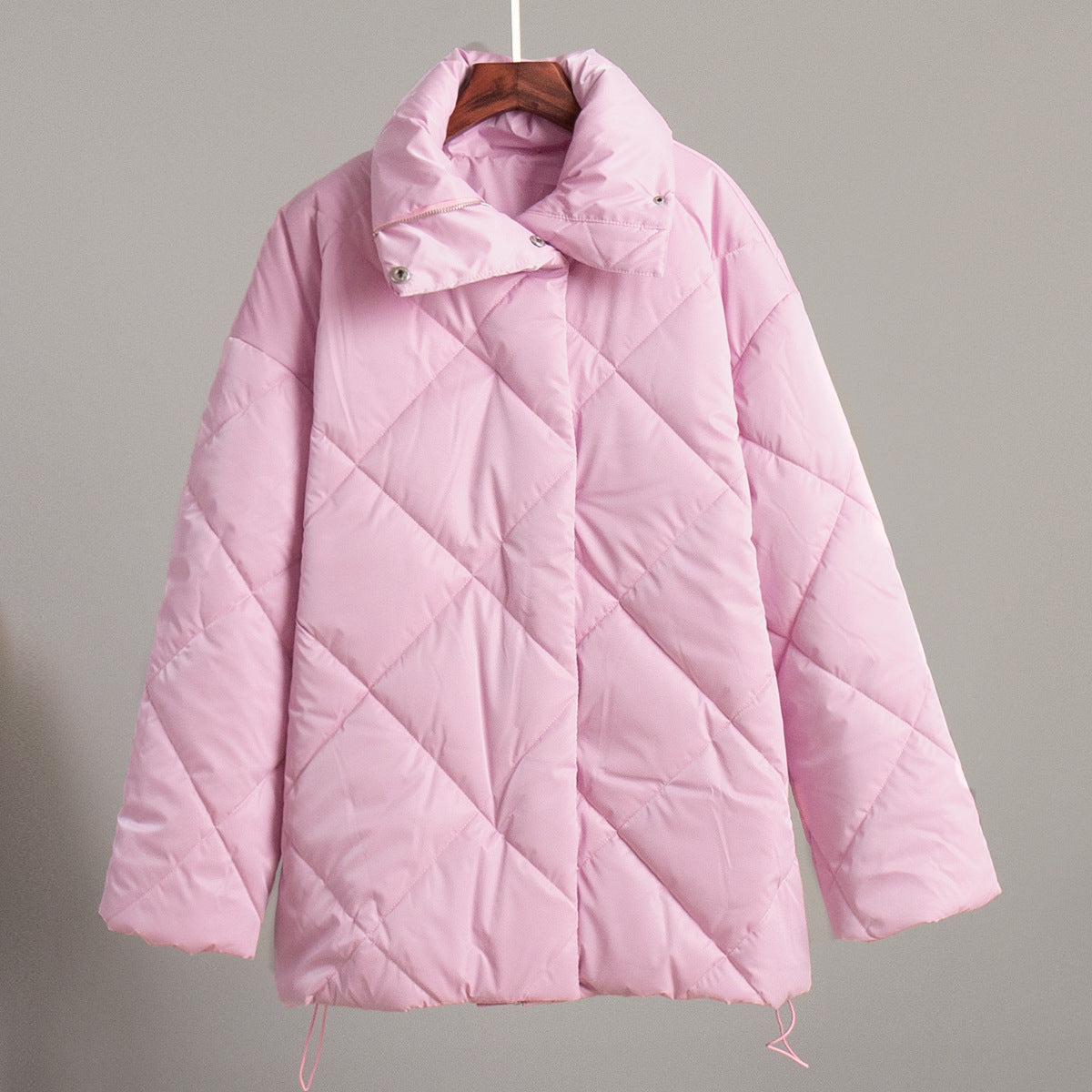Rhombus Baggy Matte Glossy Lapel Casual Coats