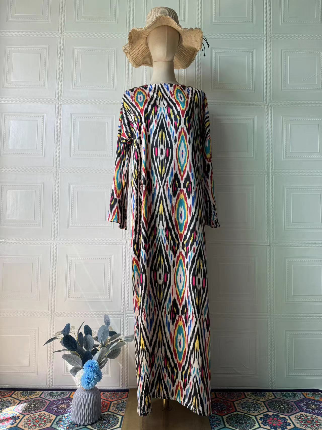 Protection Printed Pullover Urban Casual Loose Dresses