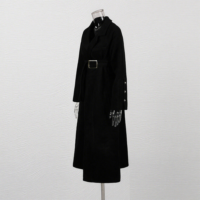 Women's Hepburn Style Classic Profile Overcoat Autumn Lapel Coats