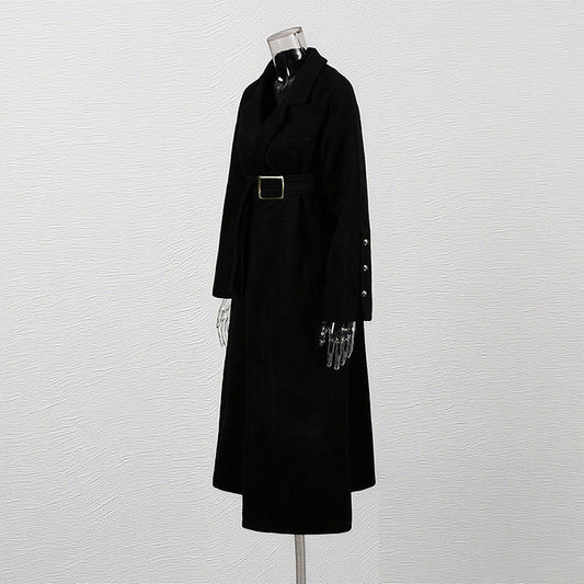 Women's Hepburn Style Classic Profile Overcoat Autumn Lapel Coats