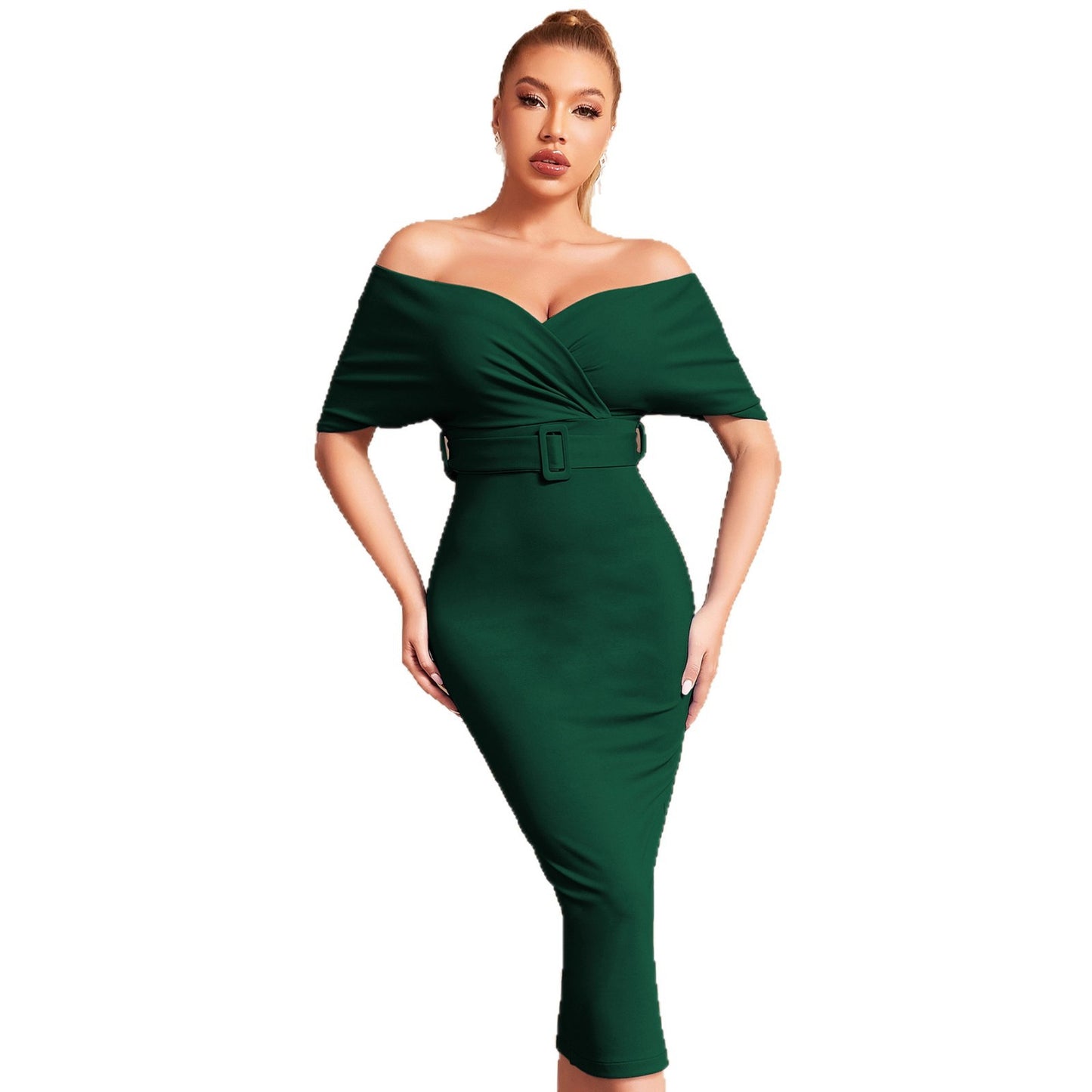 Summer Graceful Fashionable High Waist Slim Party Dress