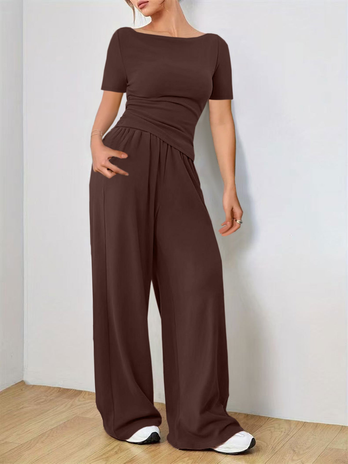 Women's Loose Two-piece Set Soft Glutinous Style Cover Suits