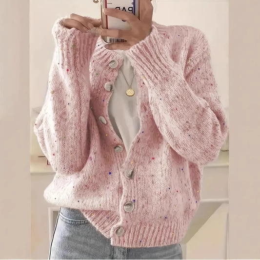 Women's Atmosphere Mixed Color Dots Gentle Simple Sweater