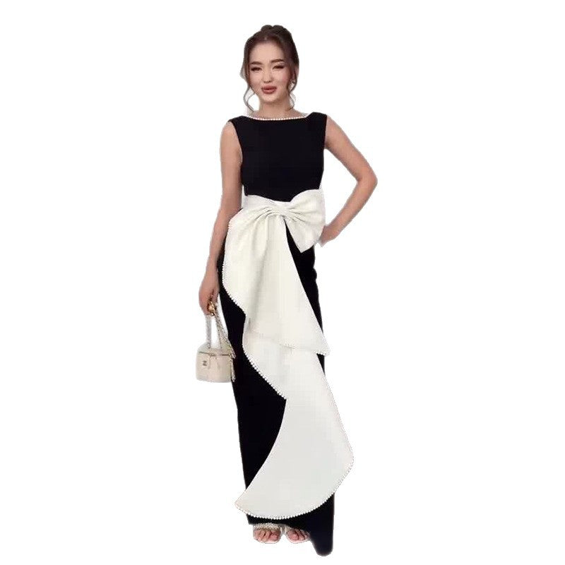 Women's Summer Elegant Big Bow Sleeveless Dress Dresses