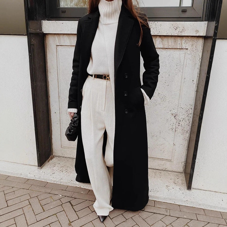 Women's Loose Casual Long Solid Color Temperament Coats