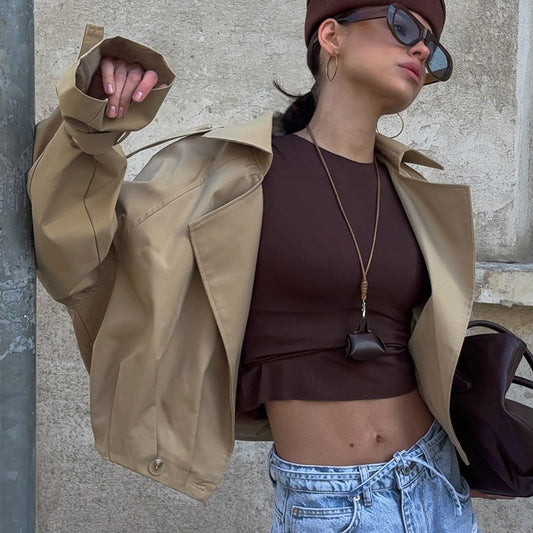 Autumn High-grade Loose Trench Design Sense Coats