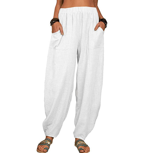 Women's Clothes Casual Loose Cotton Linen Home Pants