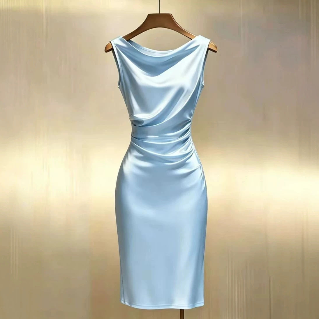 Summer Pleated Sleeveless French Elegant Fashion Dress