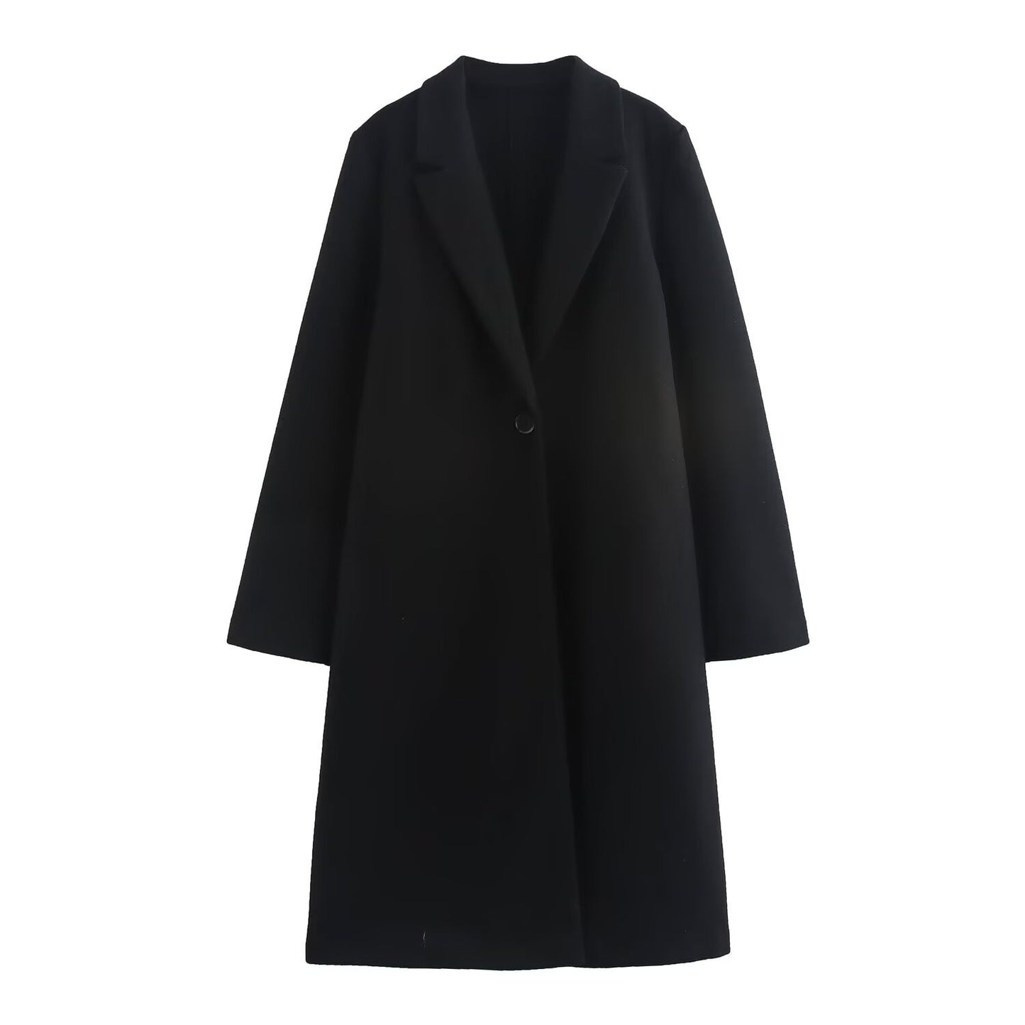 Women's Temperament Wild Button Decoration Soft Overcoat Coats