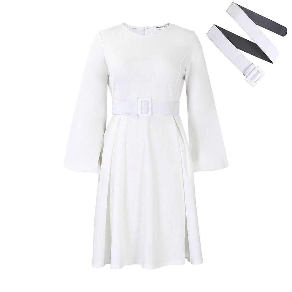 Women's Belt African Wear Long Sleeve Elegant Dress