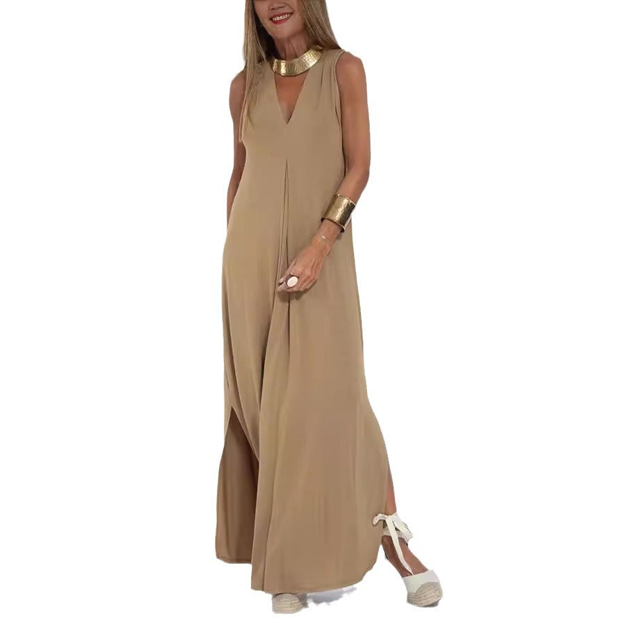 Women's Solid Color Pullover Dress Set Dresses