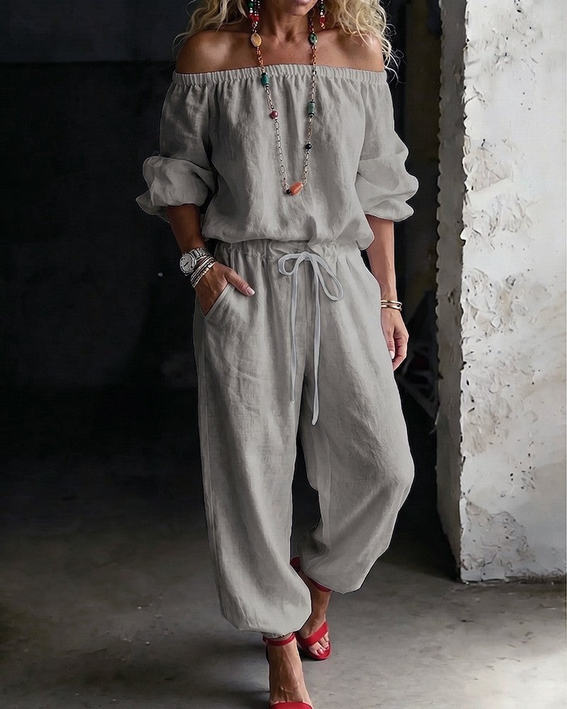 Casual Creative Classy Drawstring Jogger Two-piece Tops