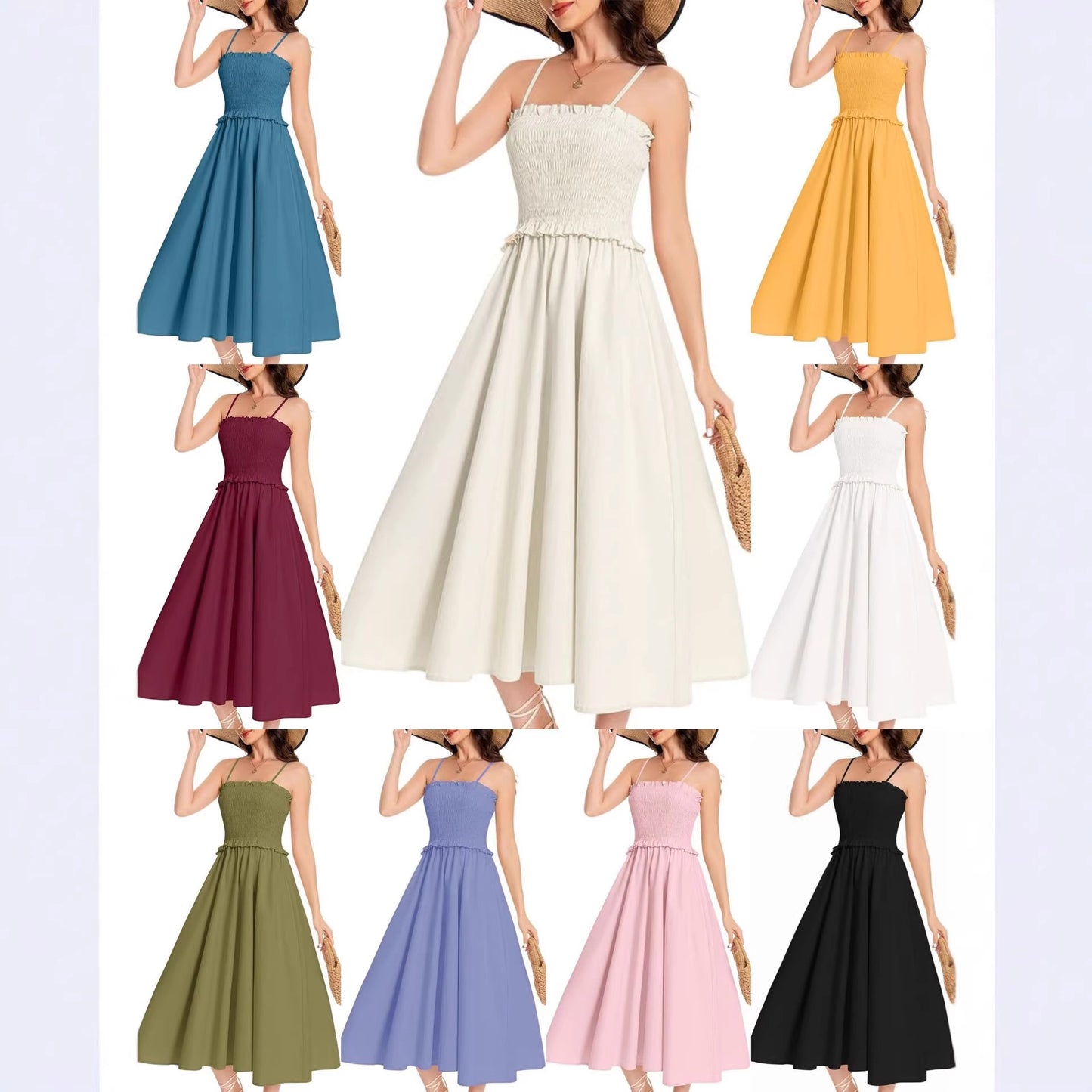 Women's French Style Vacation Elegant Strap Dress