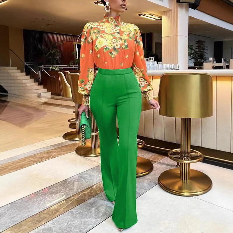 Women's Clothes Casual Fashion Slim Fit High Pants