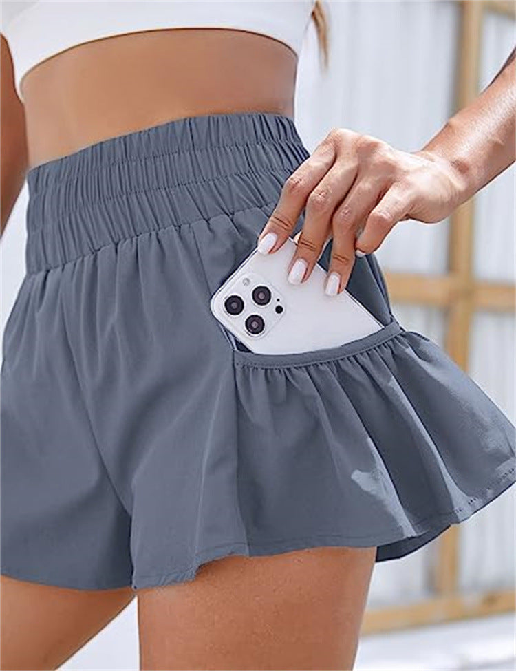 Women's Sports Breathable High Waist Fitness Running Shorts