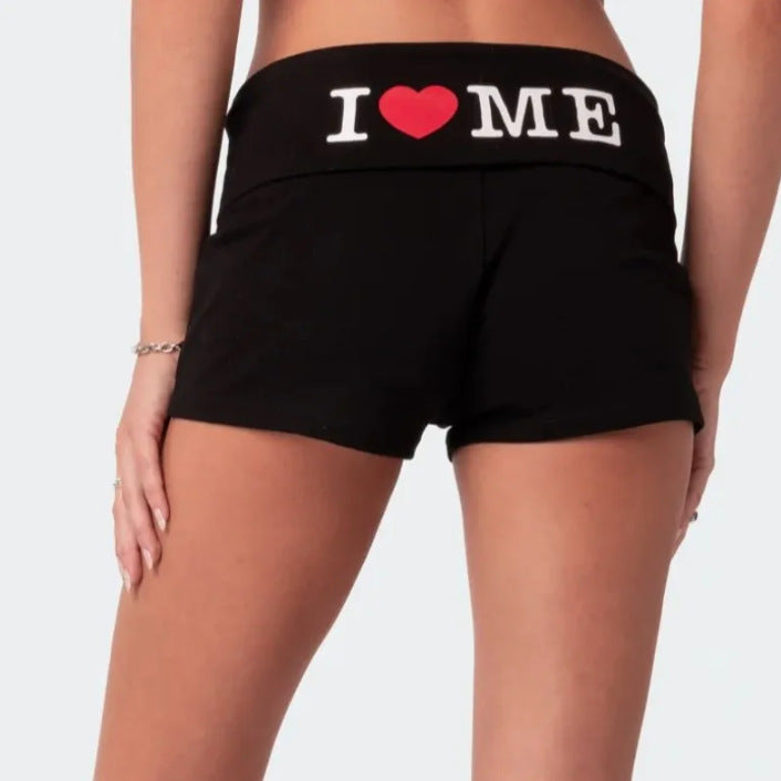 Women's Summer Fashion Letters Printed Sports Hot Shorts