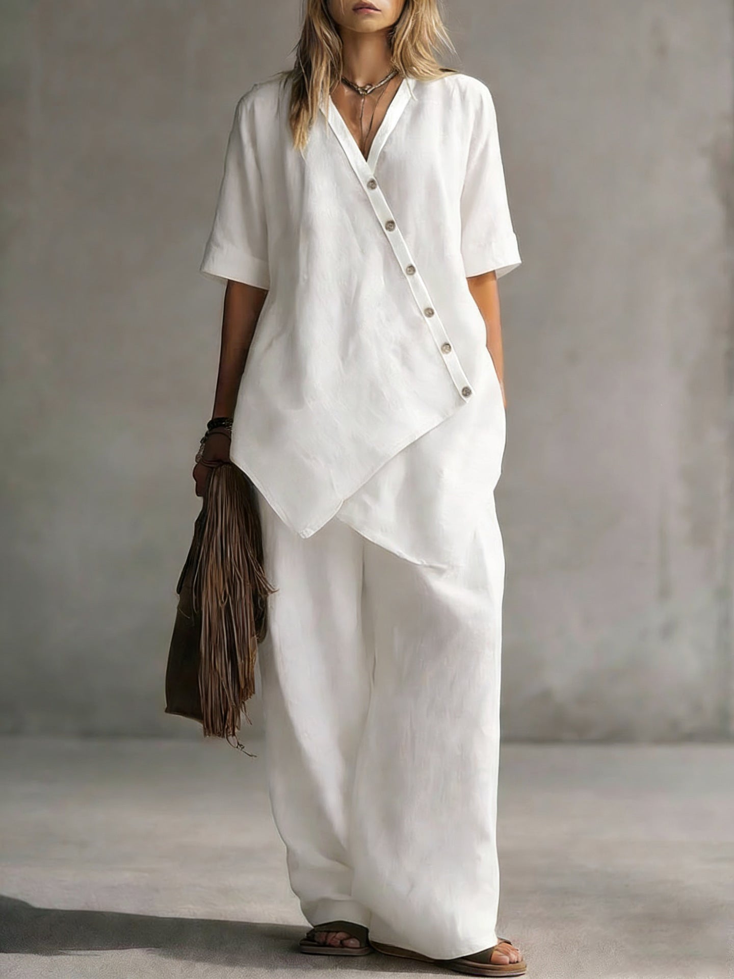 Women's Irregular Shirt Loose Sleeve For Fashion Casual Suit
