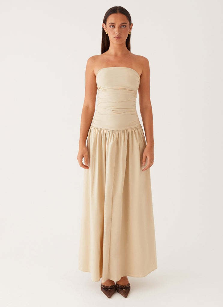 Women's Summer Elegance Retro High-grade Printed Tube Pleated Dress