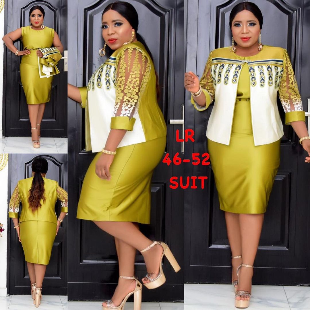 Large Dress Small Print Splicing Two-piece Dresses