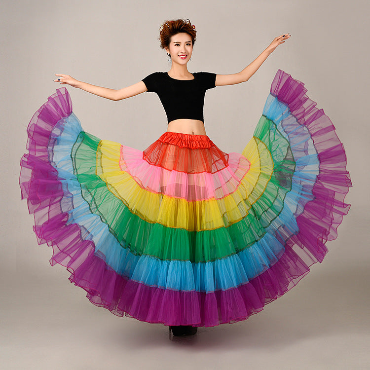 Dress Crinoline Colorful Swing Slip Dance Half-length Wedding Dresses