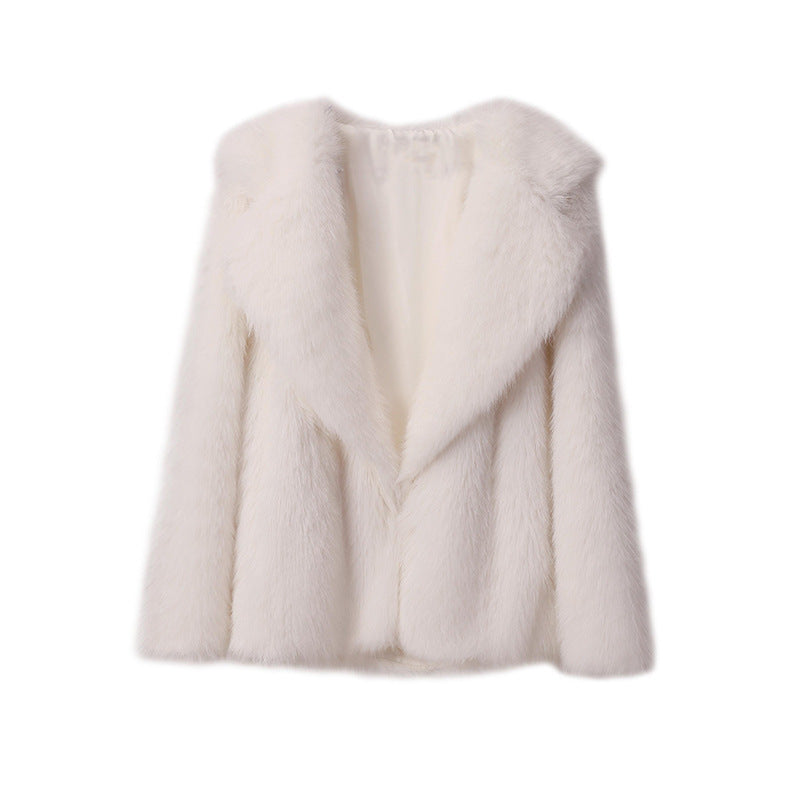 Women's Leather Fur Faux Loose Korean Style Coats