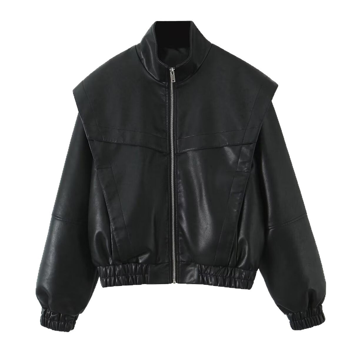 Women's Autumn Retro Large Turn-over Shoulder Design Jackets
