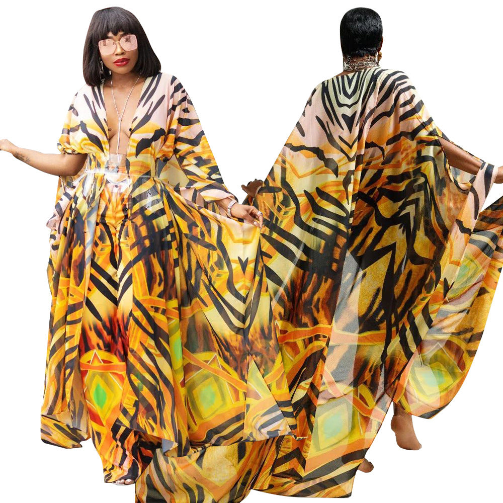 Women's Autumn Casual Printed Chiffon Shirt Blouses