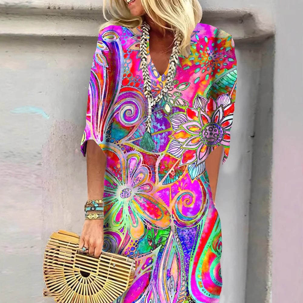 Glamorous New Casual Women's Printed Loose Clothing