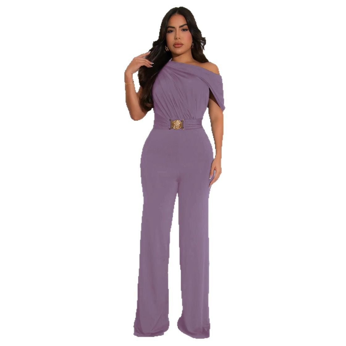 Women's Wear Solid Color Slim Fit Casual Jumpsuits