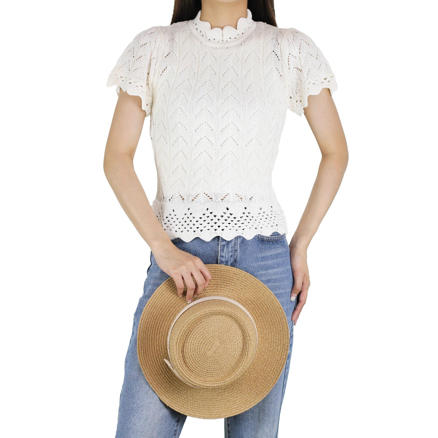 Classy Women's Plain Crocheted Hollow Summer Sweaters