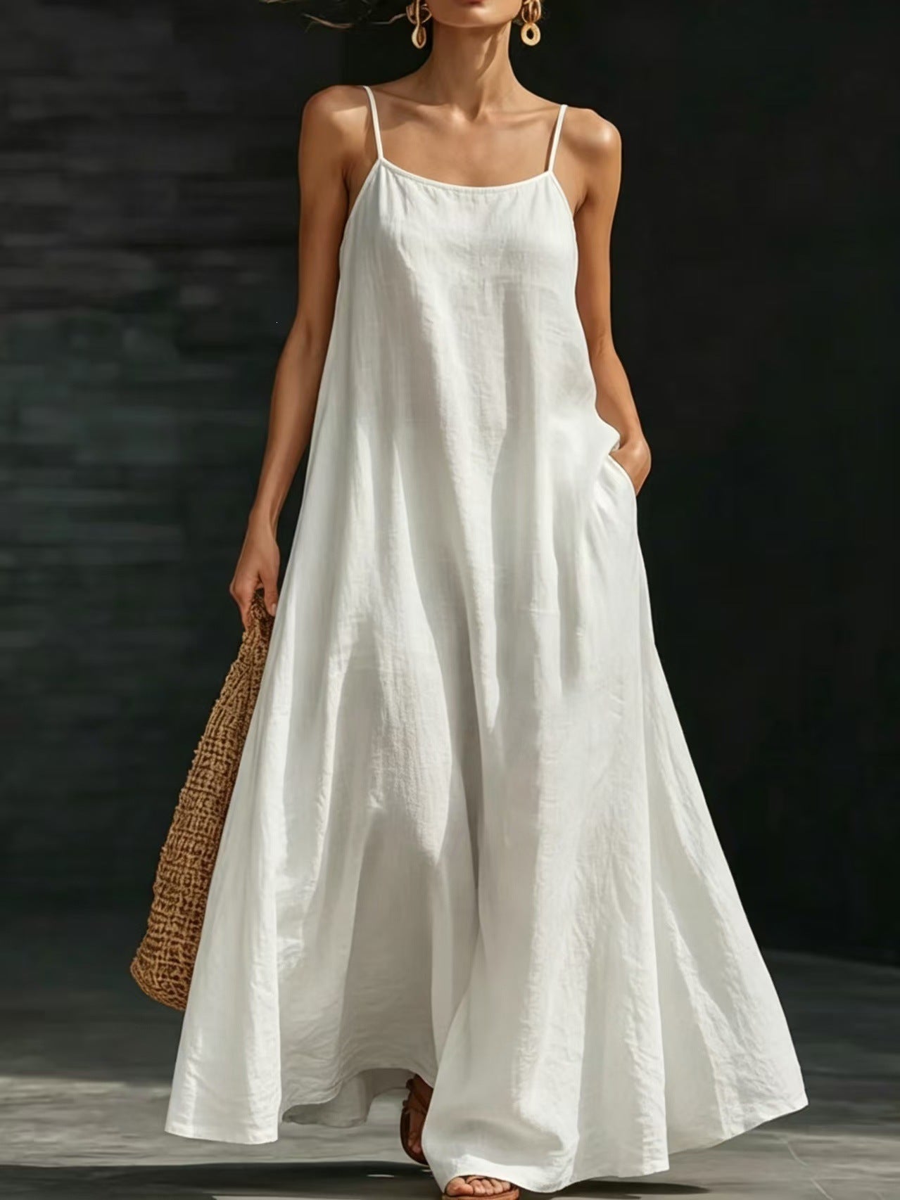 Long Loose Elegant Casual Strap Vacation Vests