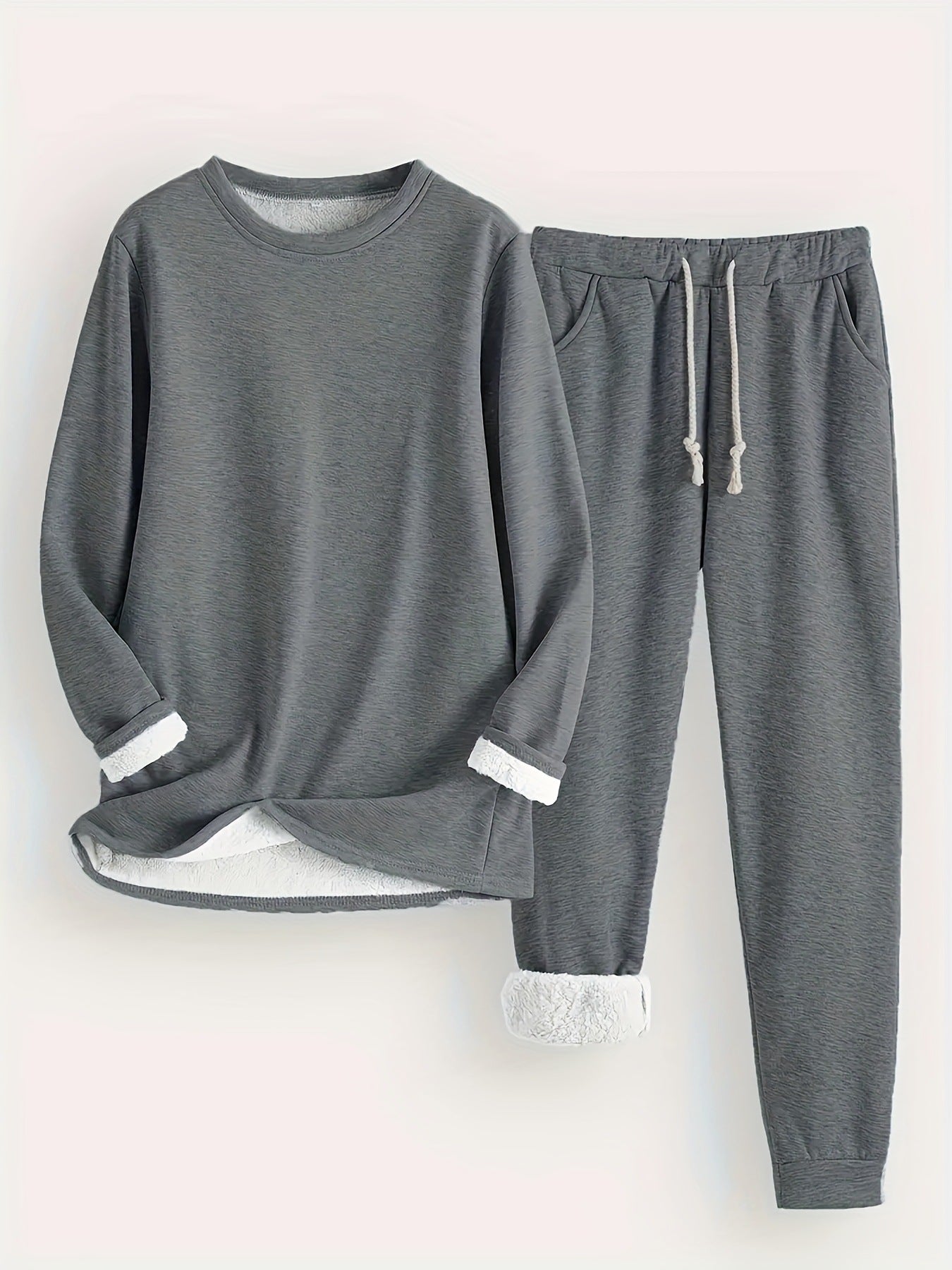 Winter Solid Color Casual Comfortable Thermal Suits
