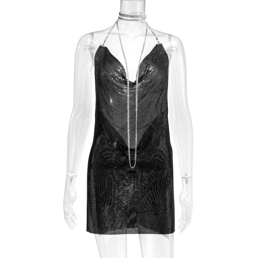 Women's Metal Sequins Sexy Sweet Spicy Style Dress Dresses